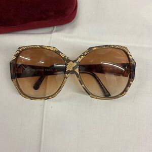 Revel Paris real snakeskin Brown  Oversized Sunglasses